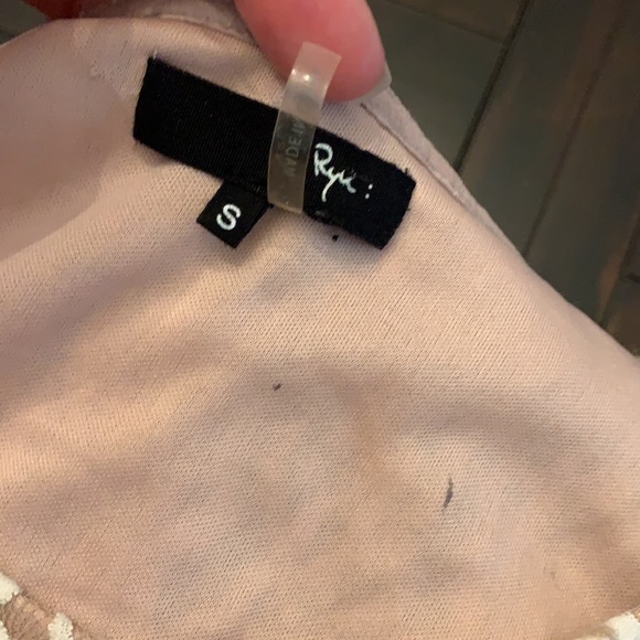 Anthropologie Ryu blush Lace layered Boho Shabby Chic Tunic Top Blouse S - Picture 7 of 7